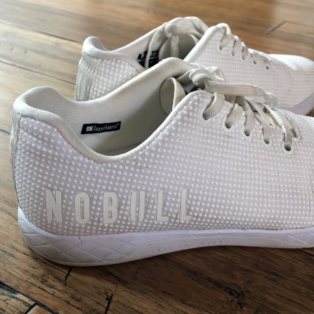 Nobull white trainers size 10